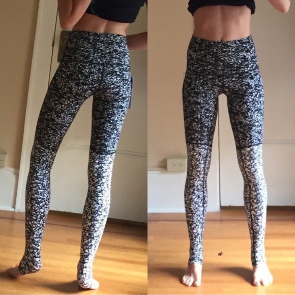 Lululemon Wunder Under Pant Ice Breaker White Black Iced Wave White Black 4
